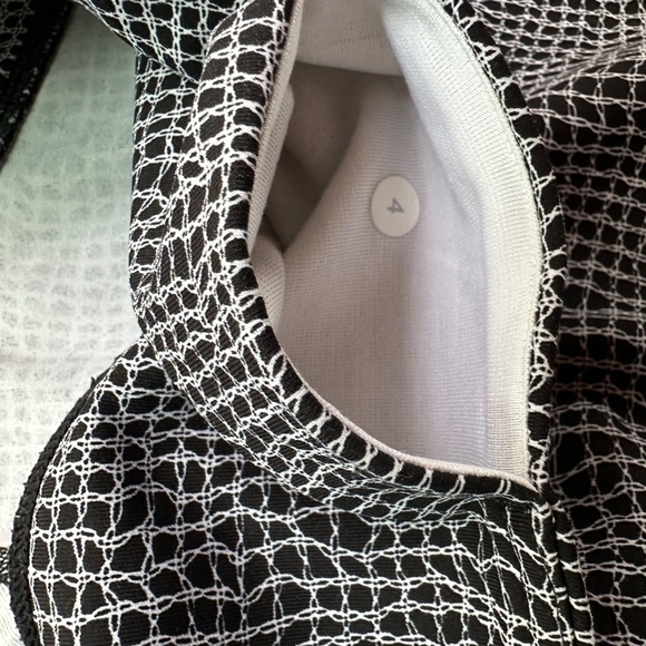 Lululemon Wunder Under Pant III Fall Net White Black Sz 4 - Picture 7 of 10